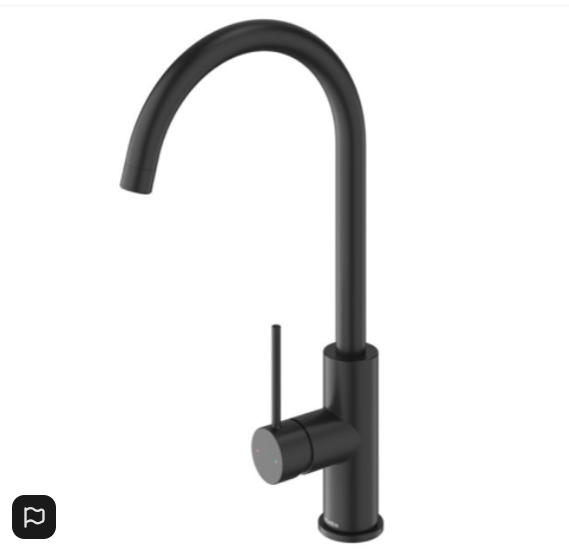 METHVEN Minimalist MK2 Sink Mixer Goose Neck Brushed Nickel / Black