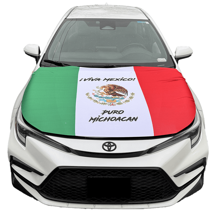 Mexico & Puro Michoacán Car Hood Cover – Fits Most Cars - TRUECOLOR WHOLESALE