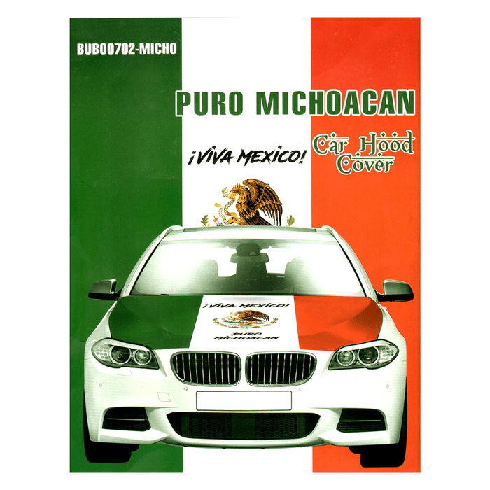 Mexico & Puro Michoacán Car Hood Cover – Fits Most Cars - TRUECOLOR WHOLESALE
