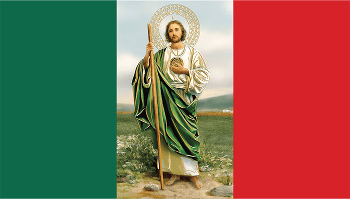 Mexico & San Judas Car Hood Cover – Fits Most Cars 49–61" - TRUECOLOR WHOLESALE