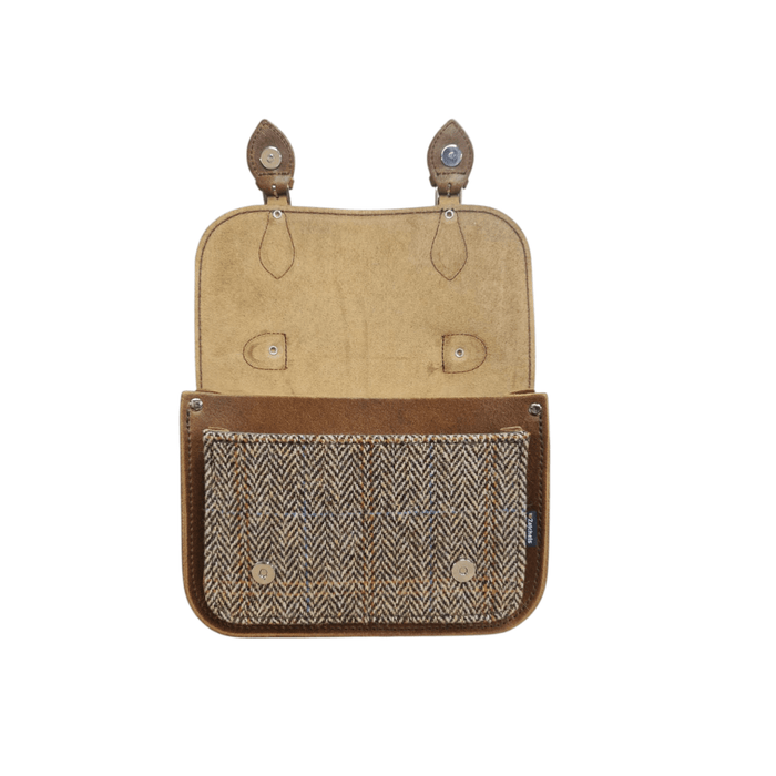 Midi Tannery & Tweed Satchel - Tan - Bascora