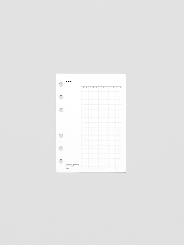 Mindful Moments Planner Dashboard in A6 size.