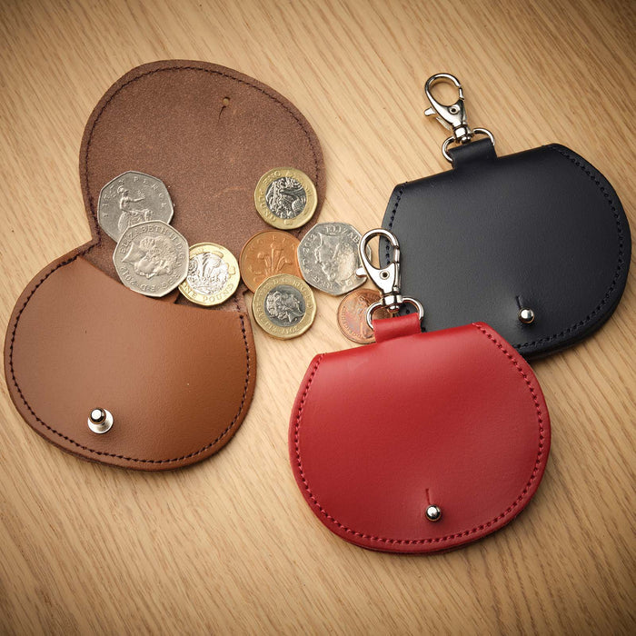 Mini Saddle Bag Coin Purse Charm – Chestnut - Bascora