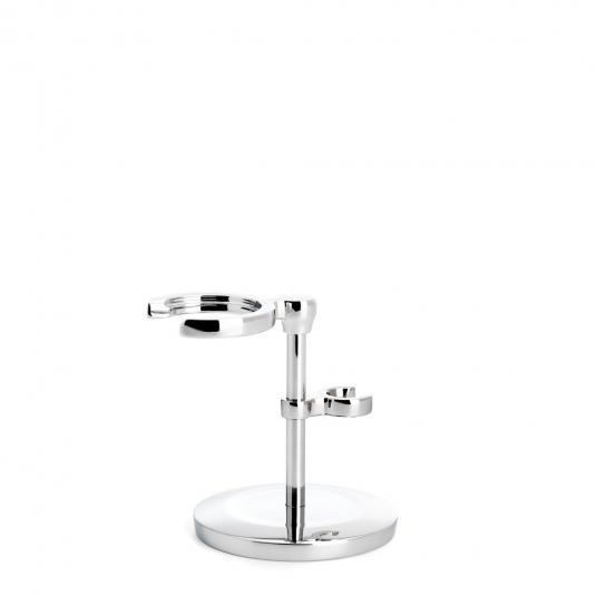 MÜHLE Rosegold Silvertip Fiber & Open Comb Safety Razor Shaving Set, Chrome-plated Metal Stand