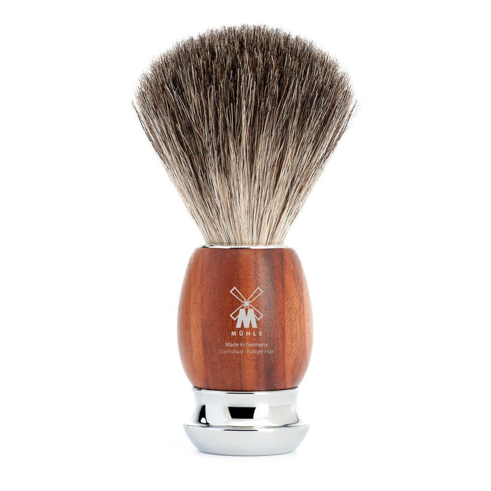 MÜHLE Vivo Plumwood 3-Piece Pure Badger & Mach-3 Shaving Set, Shaving Brush