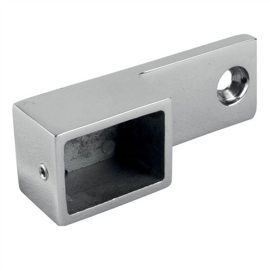 Nano DELUXE Wall Plate EXT - SATIN, Suits 30 x 21mm Handrail - Image 1