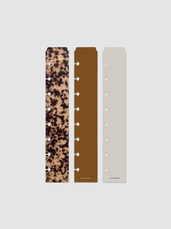 Ash, Desert Tortoiseshell & Walnut / Half Letter 8-Disc Punch