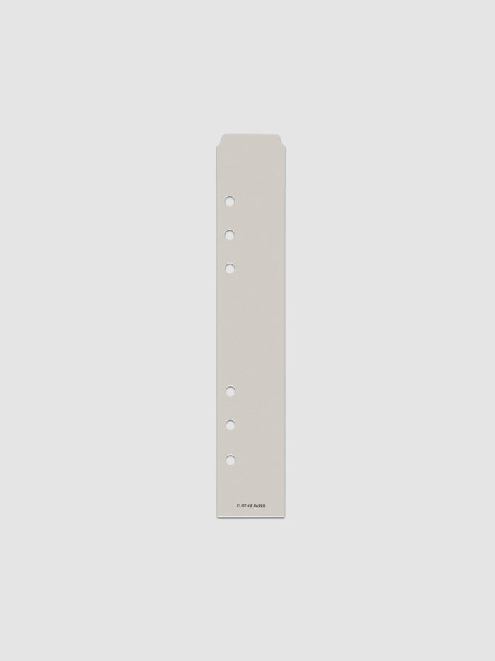 One narrow page marker in grey, shown in size A5.