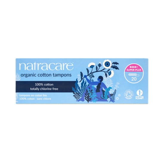Natracare Super Plus Non-Applicator Organic Cotton Tampons 20 Pack