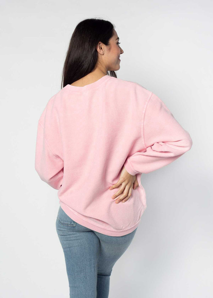 Nebraska Cornhuskers Women's Clubhouse Original Corded Crew in Urban Pink