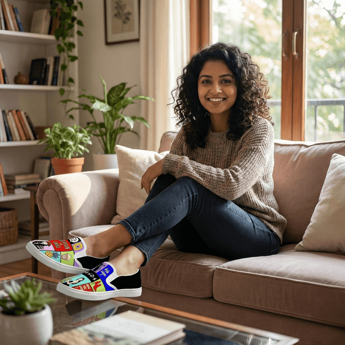 Netflix and Chill Slipons - The Quirky Naari