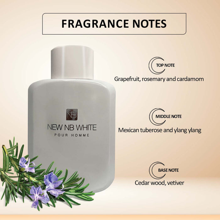 New NB White Homme EDT Perfume For Men , 100ml