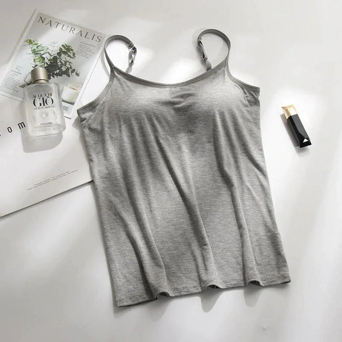 Noura - Camisole avec soutien-gorge intégré et coussin