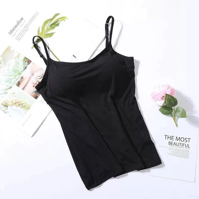 Noura - Camisole avec soutien-gorge intégré et coussin