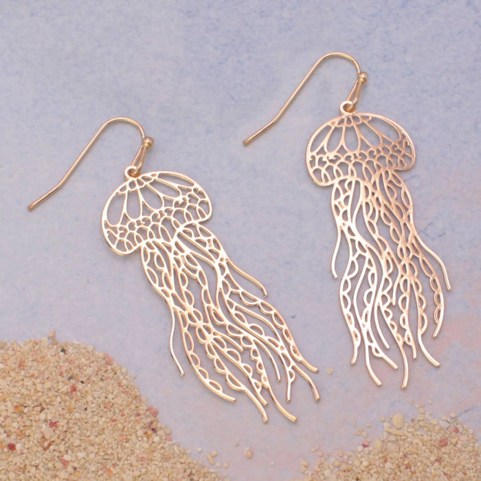 Ocean Wonders Filigree Jellyfish Earrings