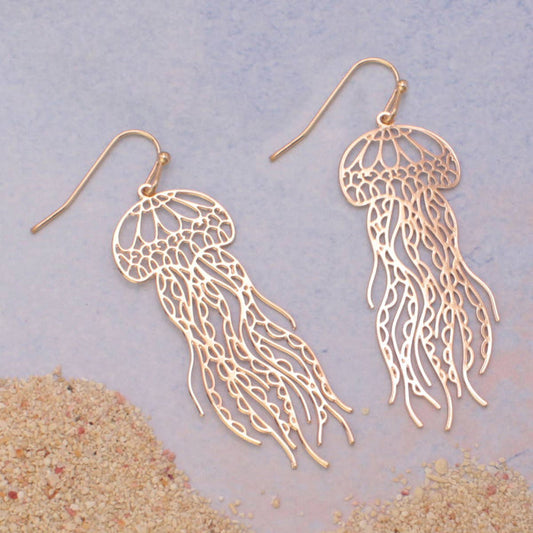 Ocean Wonders Filigree Jellyfish Earrings