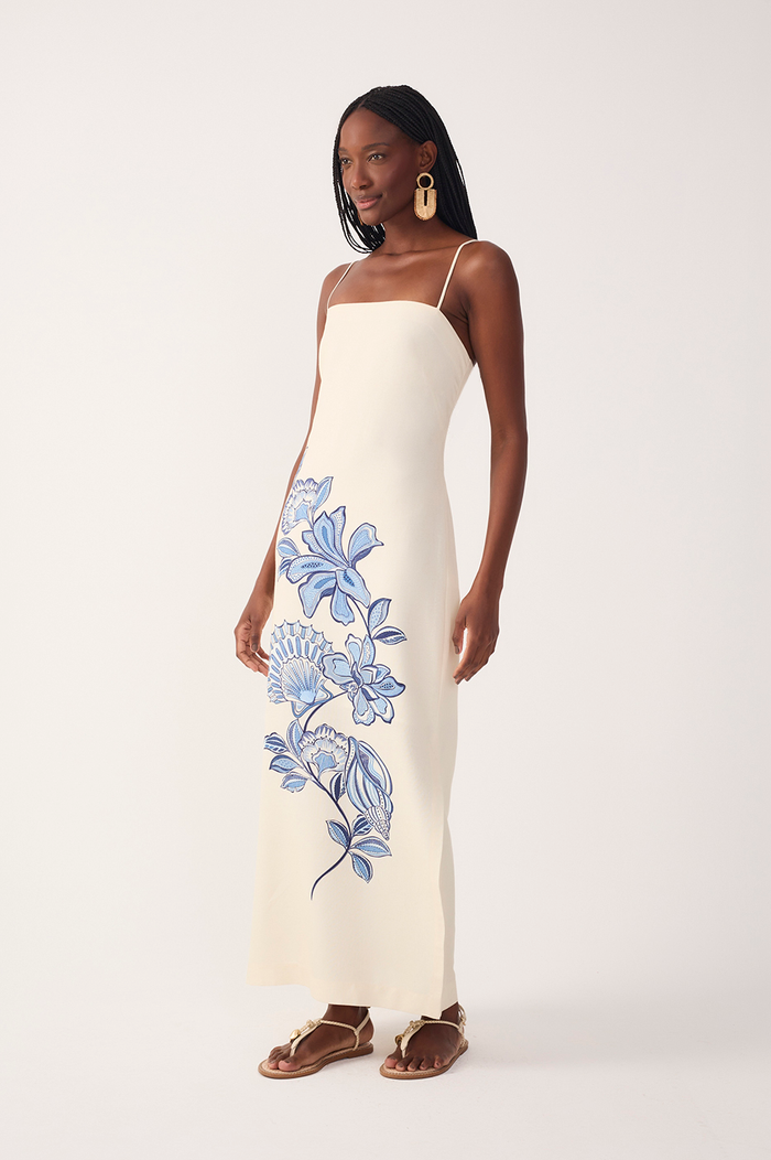 Off-White Flor Do Oceano Side Slit Maxi Dress_2