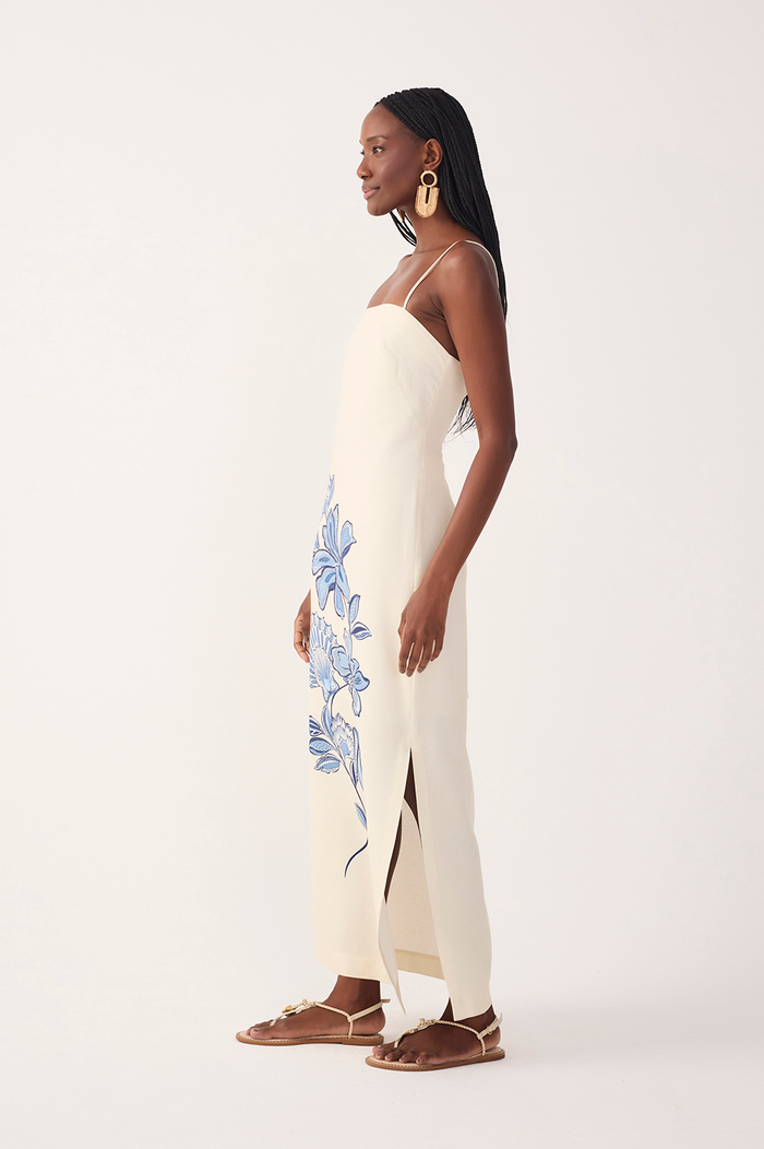 Off-White Flor Do Oceano Side Slit Maxi Dress_3