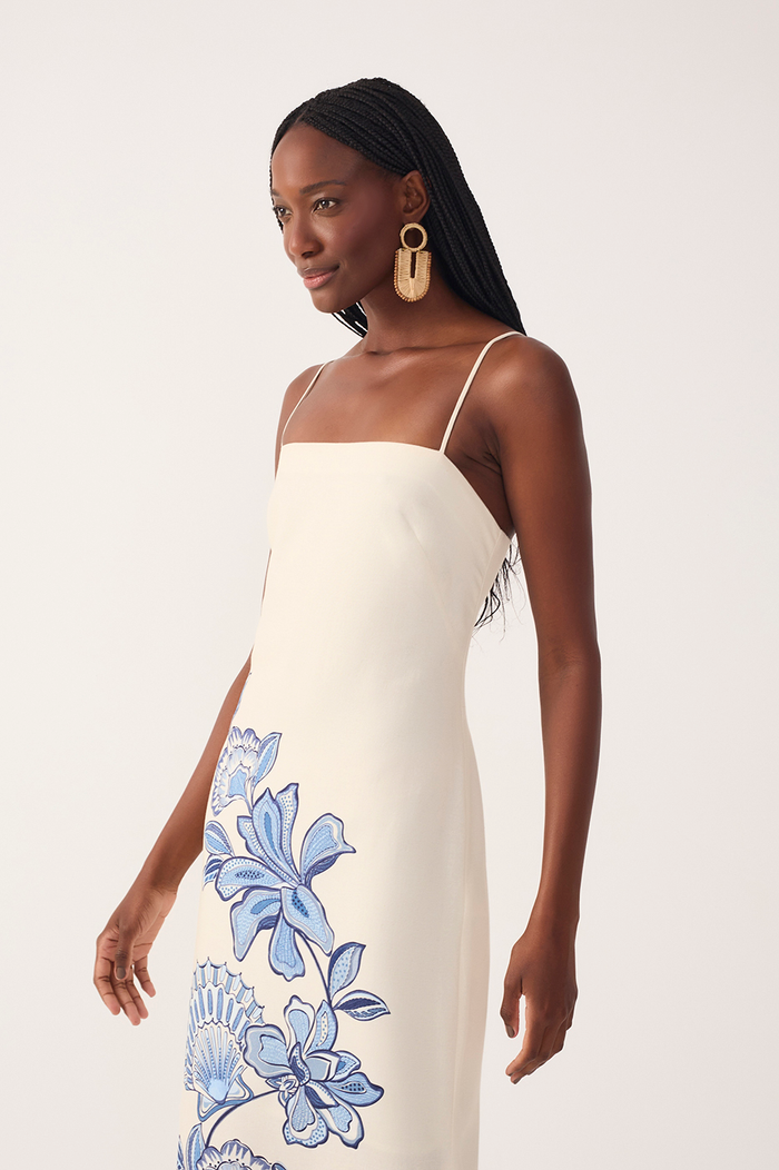 Off-White Flor Do Oceano Side Slit Maxi Dress_4
