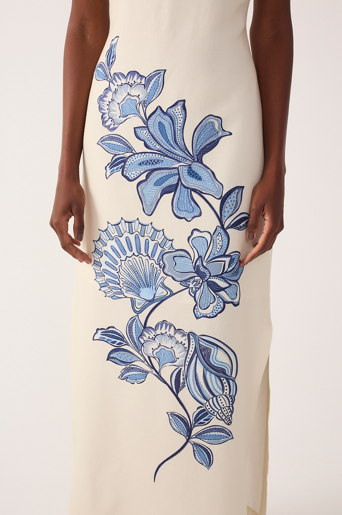 Off-White Flor Do Oceano Side Slit Maxi Dress_6