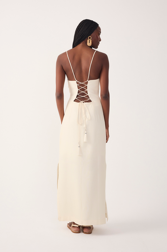 Off-White Flor Do Oceano Side Slit Maxi Dress_7