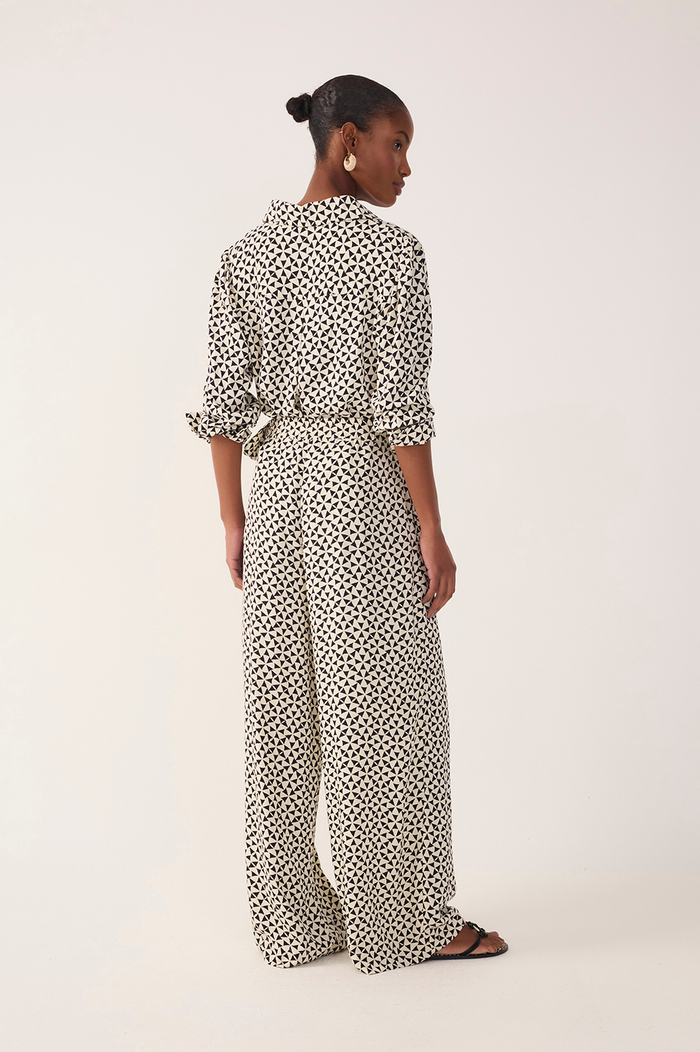 Off-White Vento Drawstring Pockets Wide-Leg Crepe Pants_6