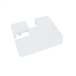 Offset 90 Degrees notched cap - extended lip, semi frameless post cap - Image 4