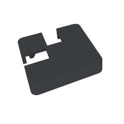 Offset 90 Degrees notched cap - extended lip, semi frameless post cap - Image 5