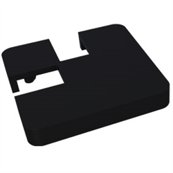 Offset 90 Degrees notched cap - extended lip, semi frameless post cap - Image 6
