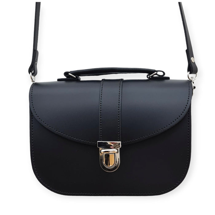 Olympia Handmade Leather Bag - Black - Bascora