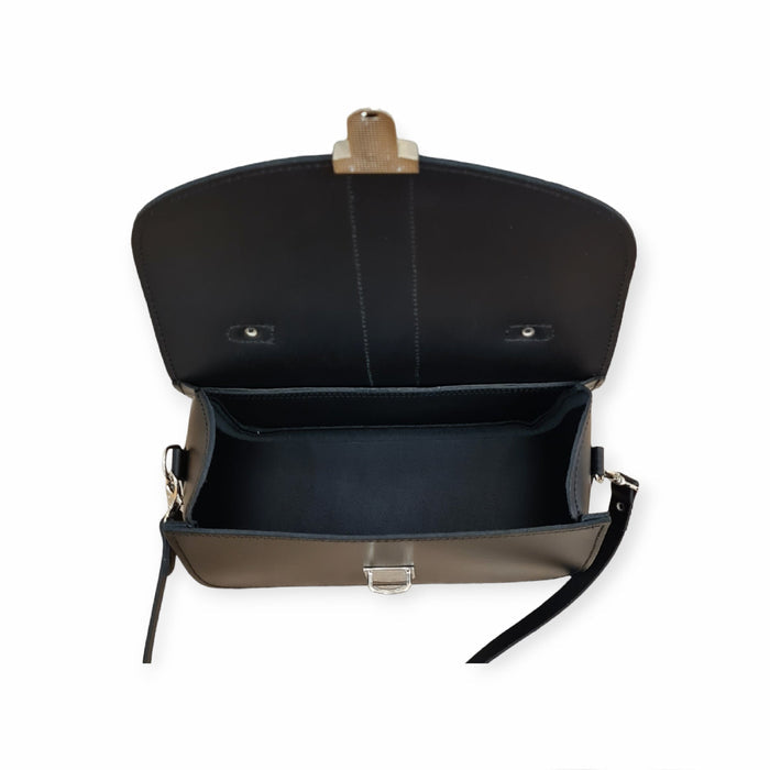 Olympia Handmade Leather Bag - Black - Bascora