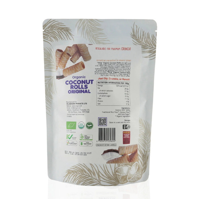 OORG Organic Coconut Rolls 100g