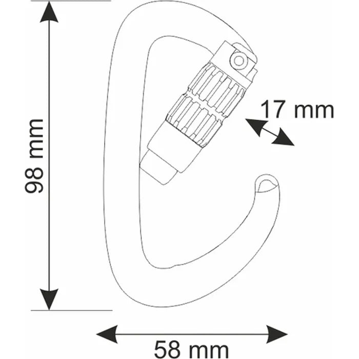 CAMP Orbit 2Lock - קרבינה קומפקטית עם שרוול נעילה בפרופיל נמוך