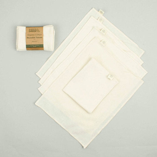Organic Cotton Reusable Tissues - Pack of 5 &Keep