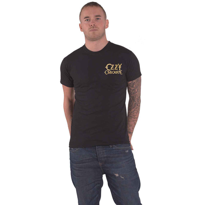 OZZY OSBOURNE - PATIENT NO. 9 GOLD LOGO - T-Shirt Black (Back Print)