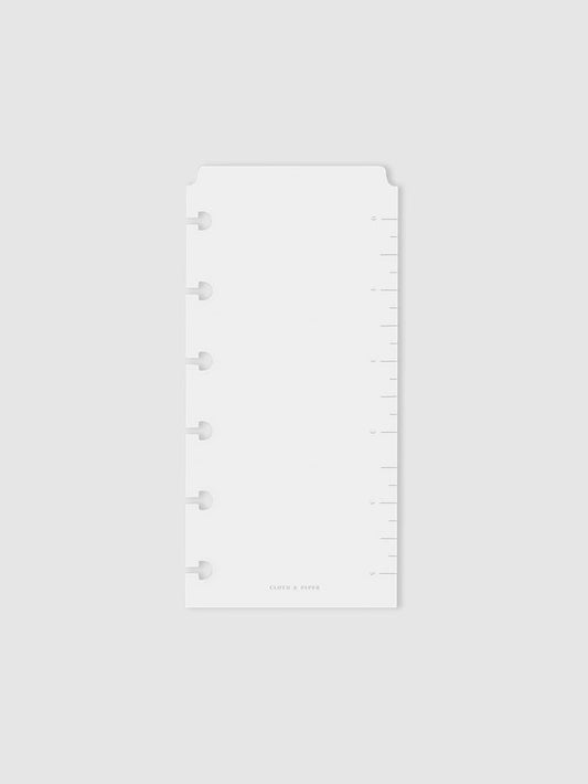 Page Marker, Low Profile, Matte, Cloth and Paper. Page marker in CP Petite displayed on a neutral background.