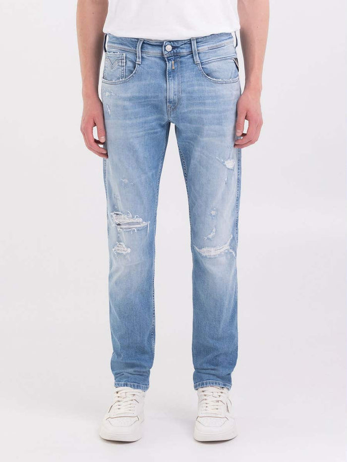 PÁNSKÉ REPLAY SLIM FIT ANBASS DŽÍNY 573 Bio