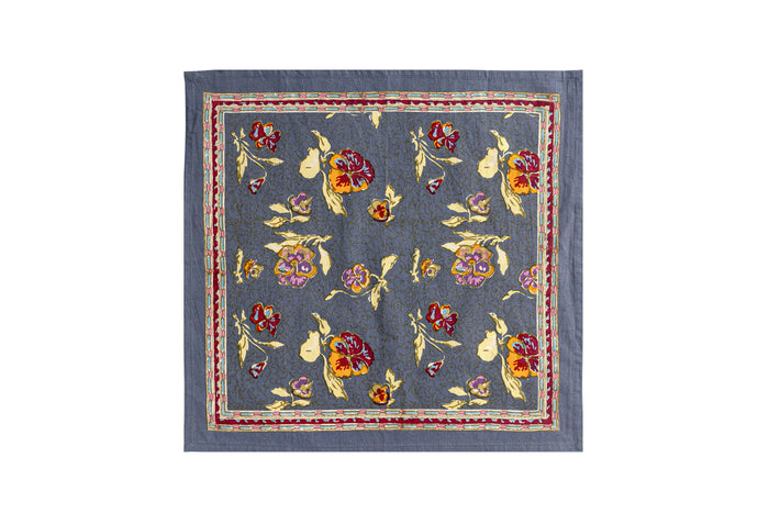 Pansy Red/Grey Napkins - Set of 6