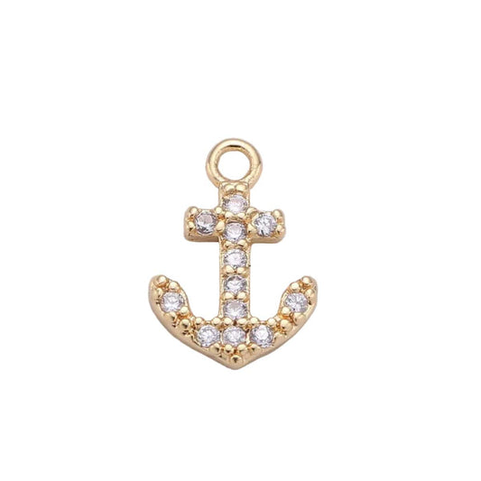 Pave Anchor Charm
