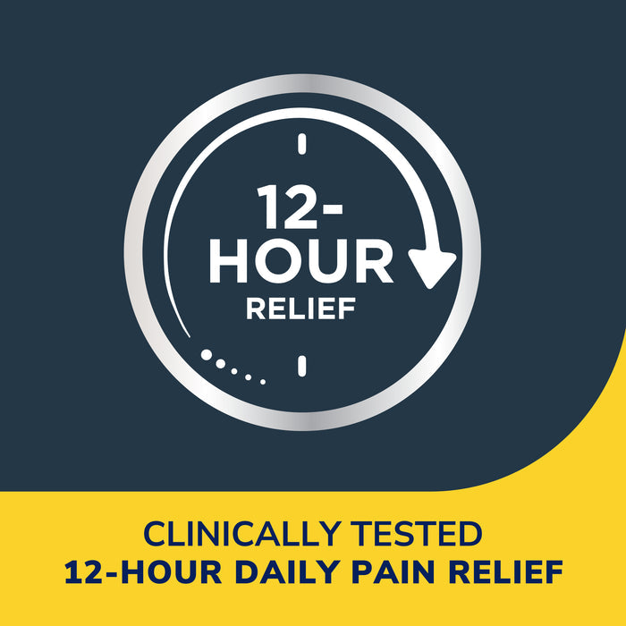 Plantar fasciitis pain patch 12-hour relief badge icon