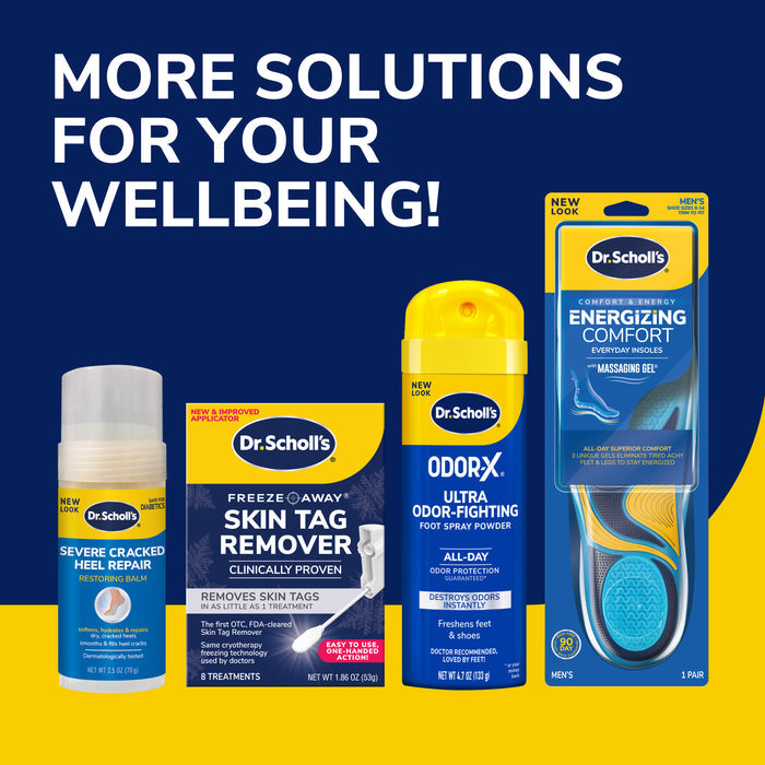 Dr. Scholl's wellbeing lineup featuring multiple foot care products