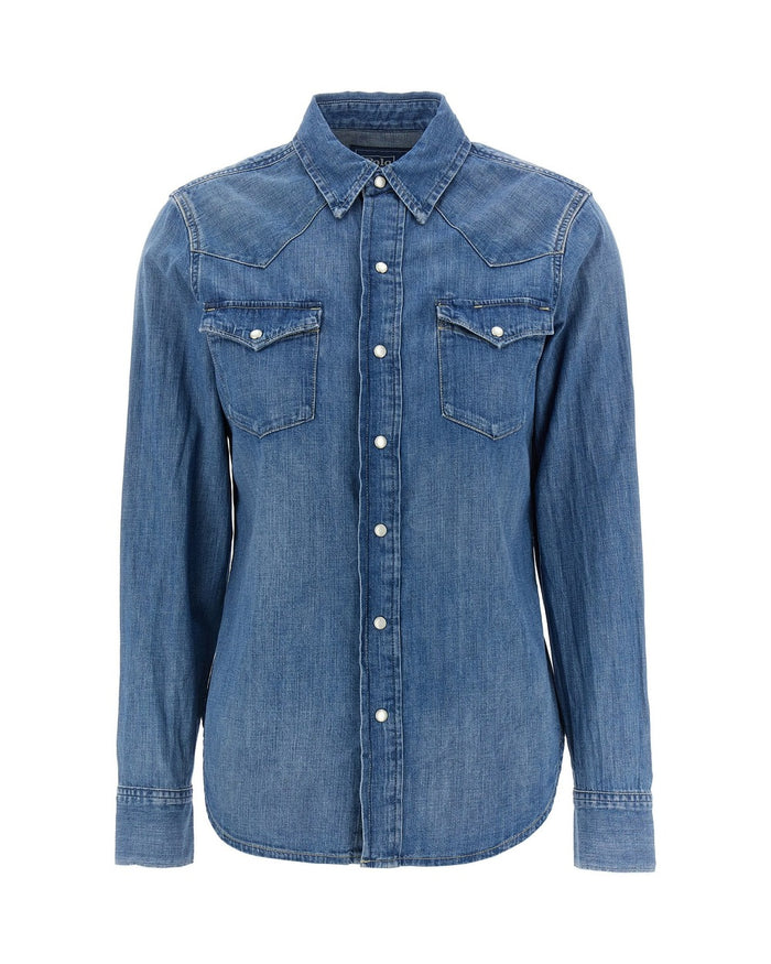 Polo Ralph Lauren Blue Cotton Blouse
