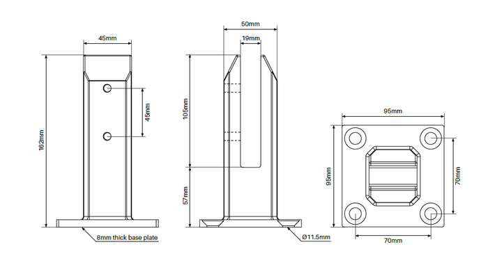 Powder Coated Pool Fence Spigots, Choose colour, Dulux Range - Image 3