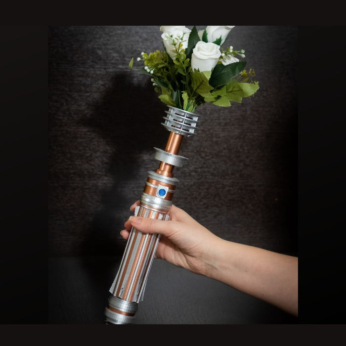 12-inch 3D printed Leia Organa lightsaber hilt for bridal flowers