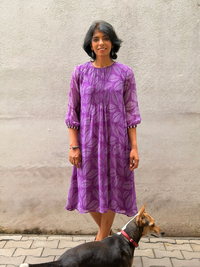 Printed chiffon dress