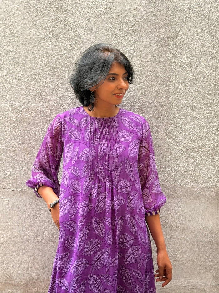 Printed chiffon dress