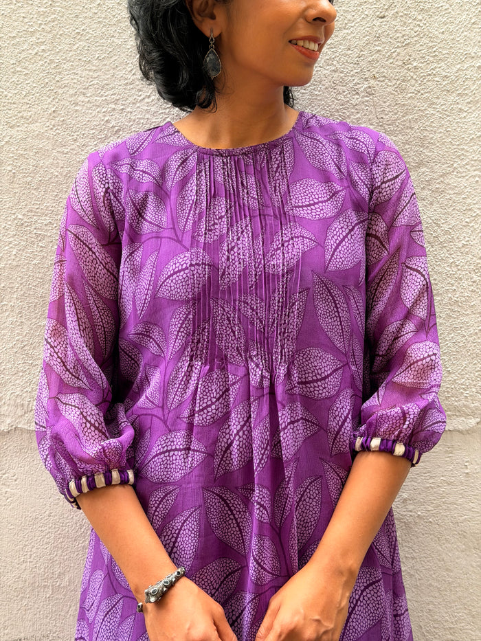 Printed chiffon dress