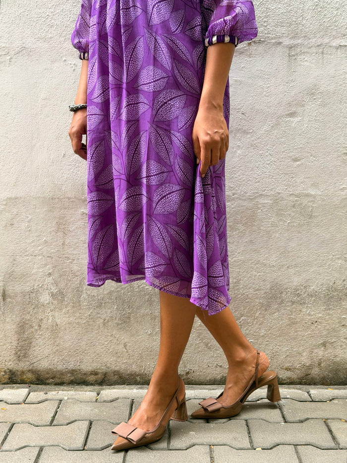 Printed chiffon dress