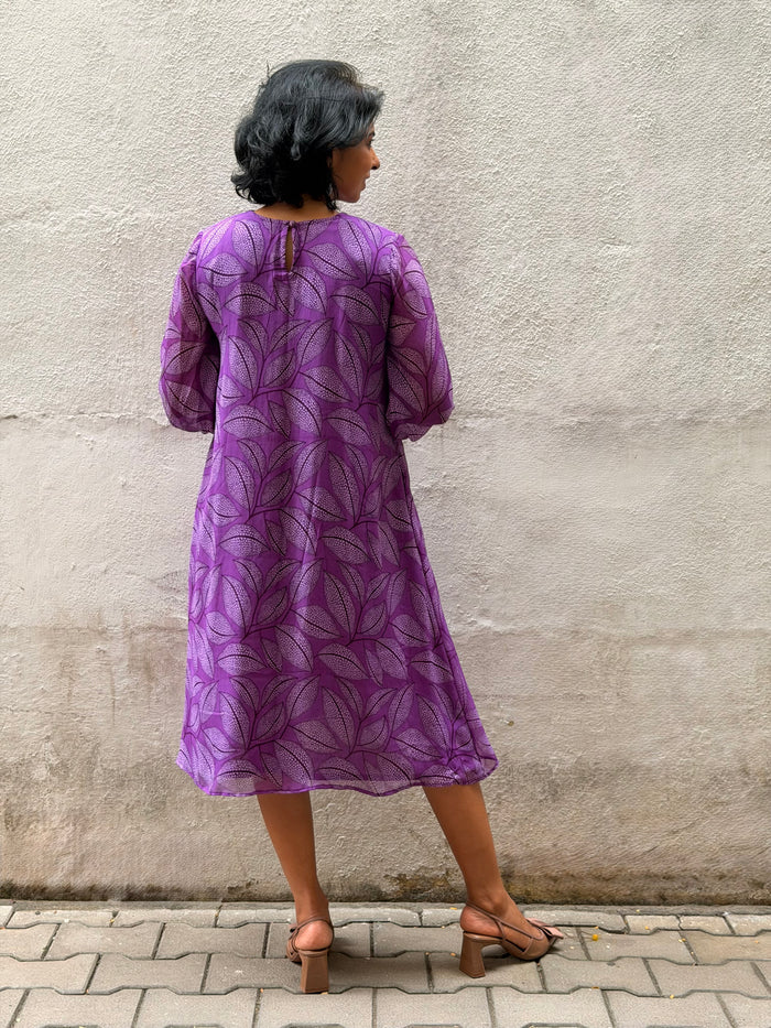 Printed chiffon dress