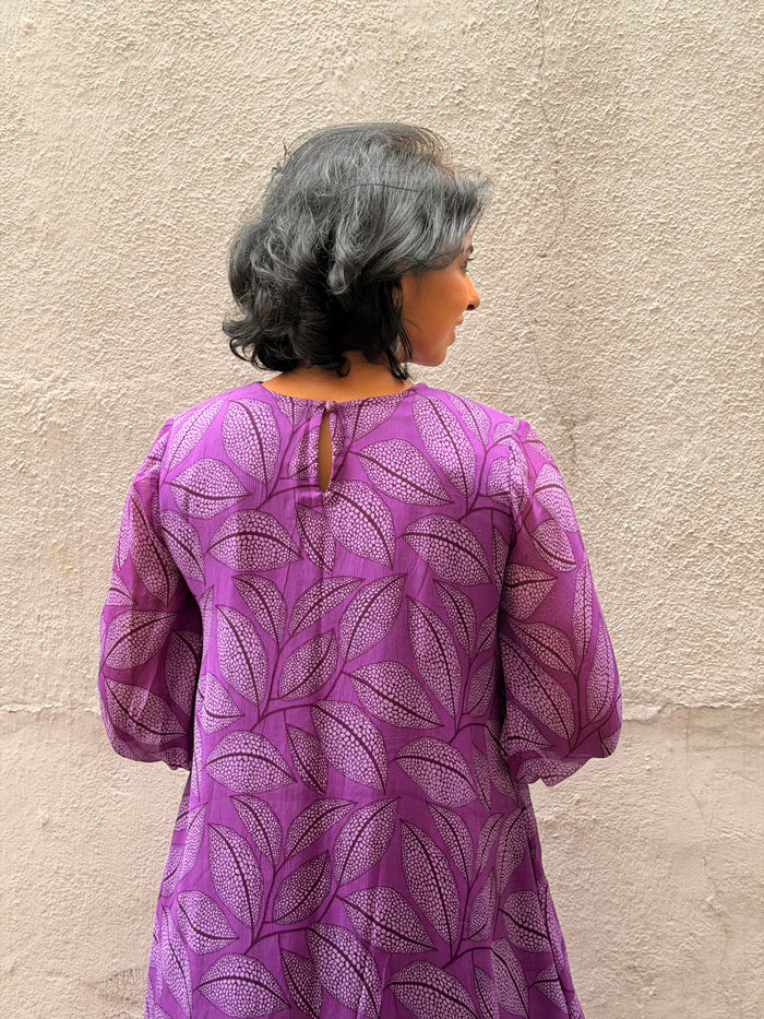 Printed chiffon dress